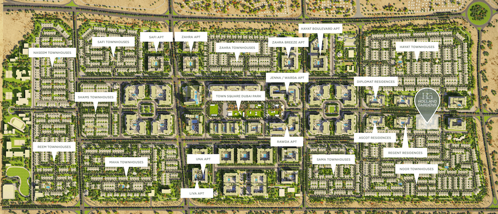 Holland Gardens Nshama Location Map
