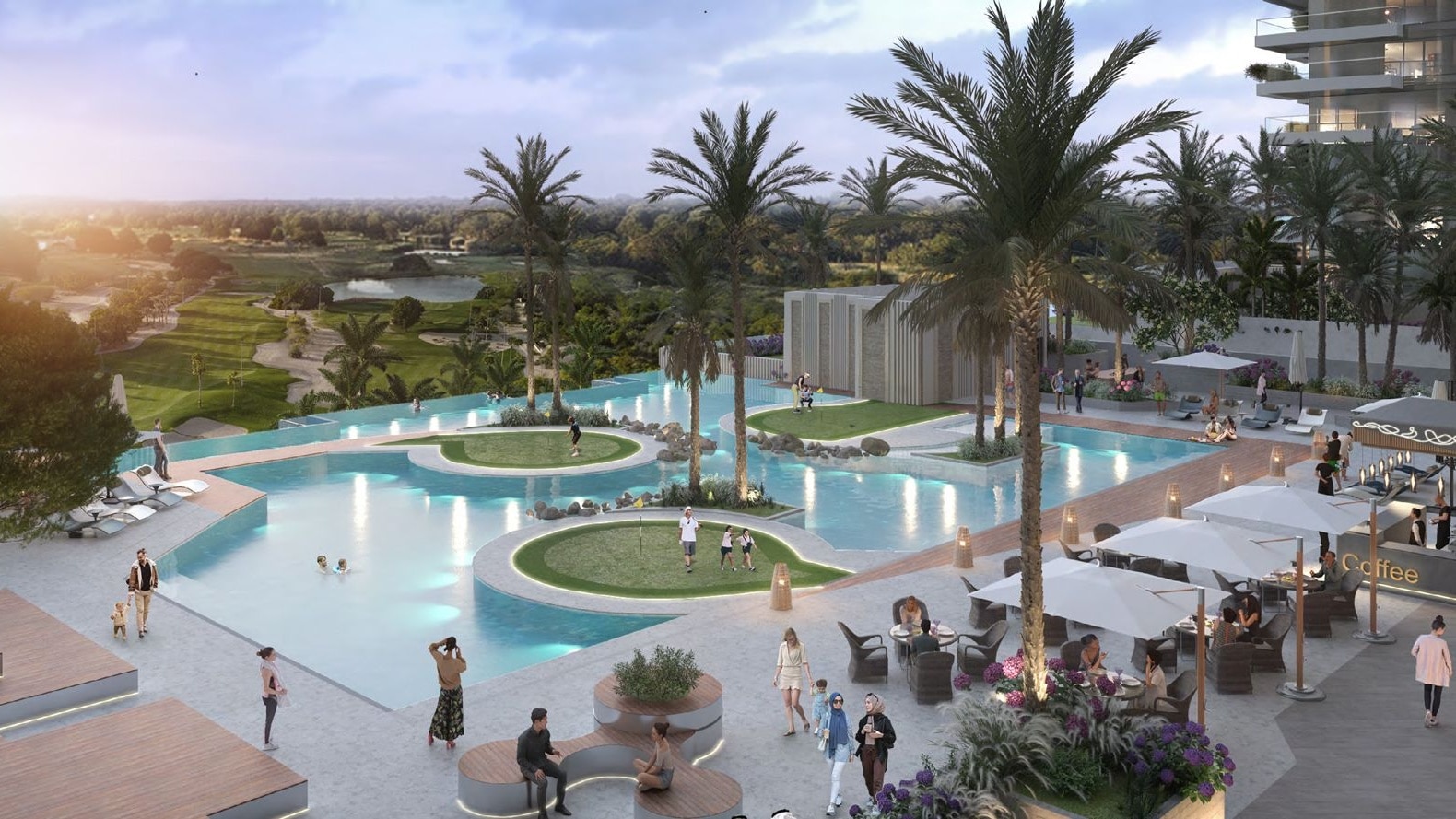 Pools at Golf Greens by Damac