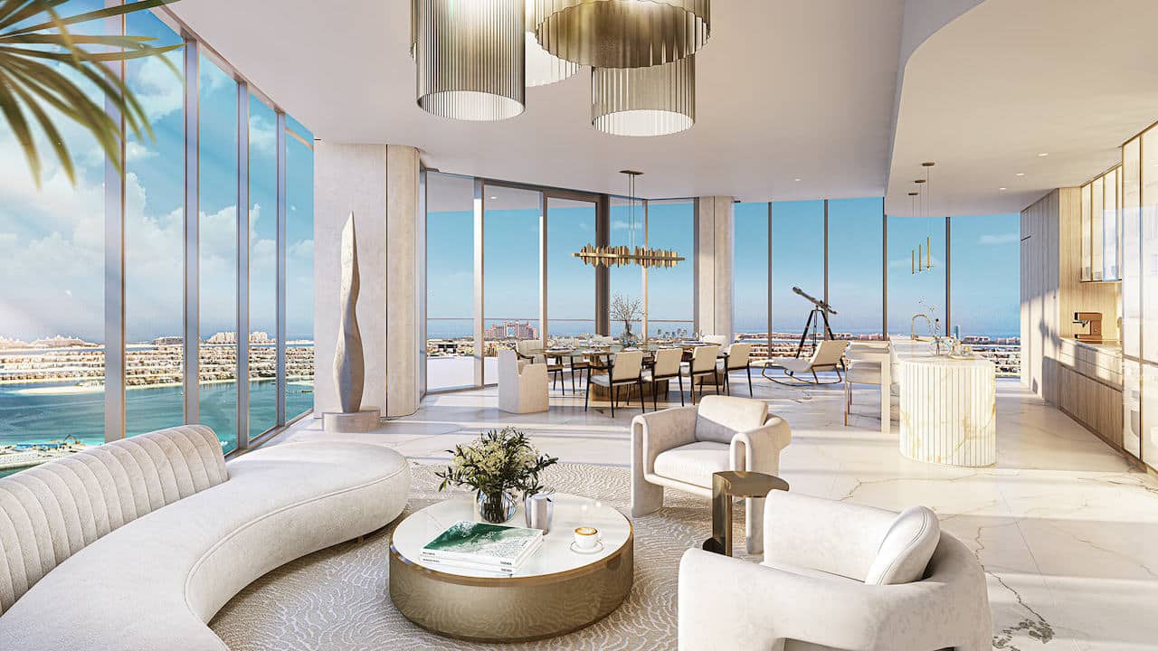 Living area at Palm Beach Tower
