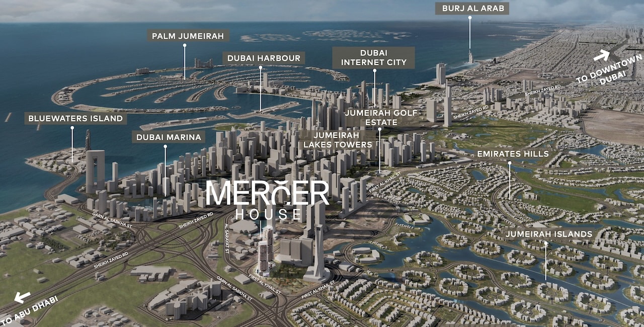 Mercer House JLT Location Map