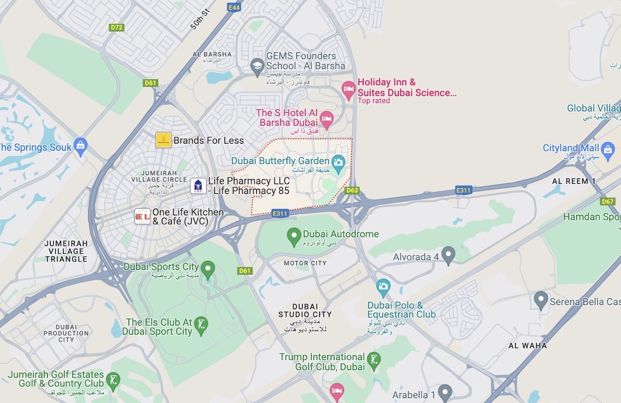 Arjan Dubai Location