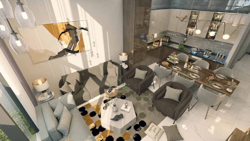 Living Area of Townhouse