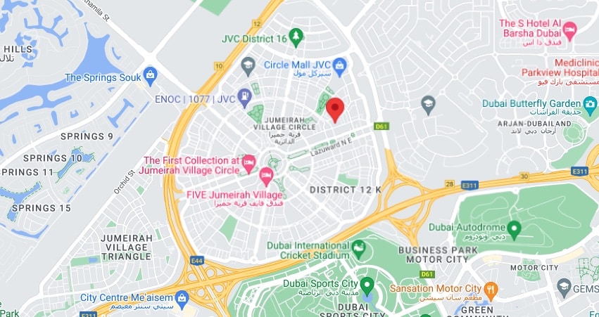 Binghatti Galaxy Location Map