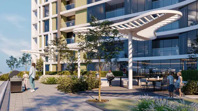 Landscaped communal area