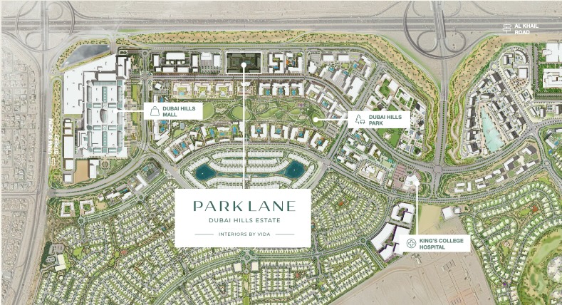 Emaar Park Lane location map