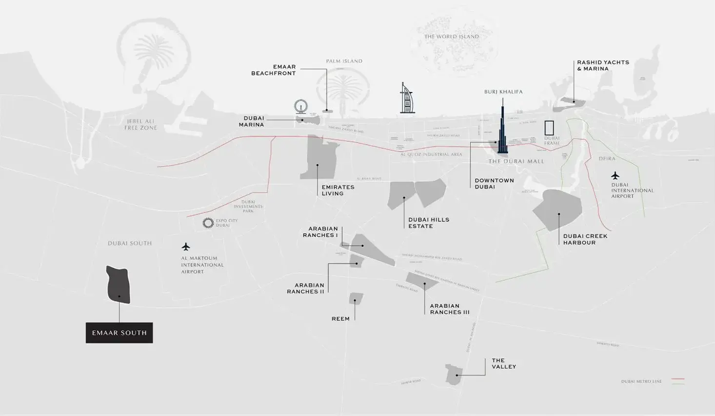 Greenway Emaar South Location