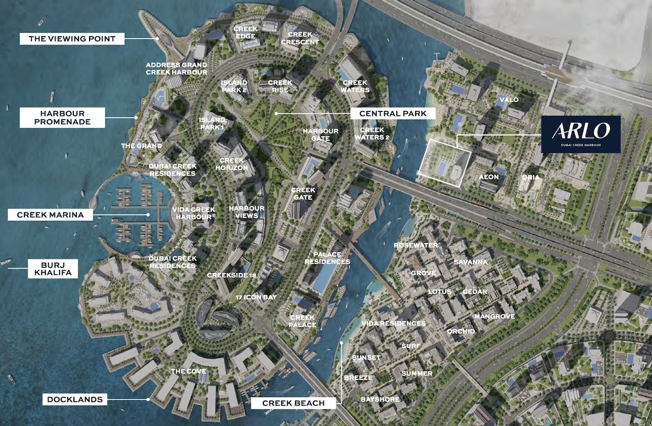 Arlo-Emaar-Location-Map