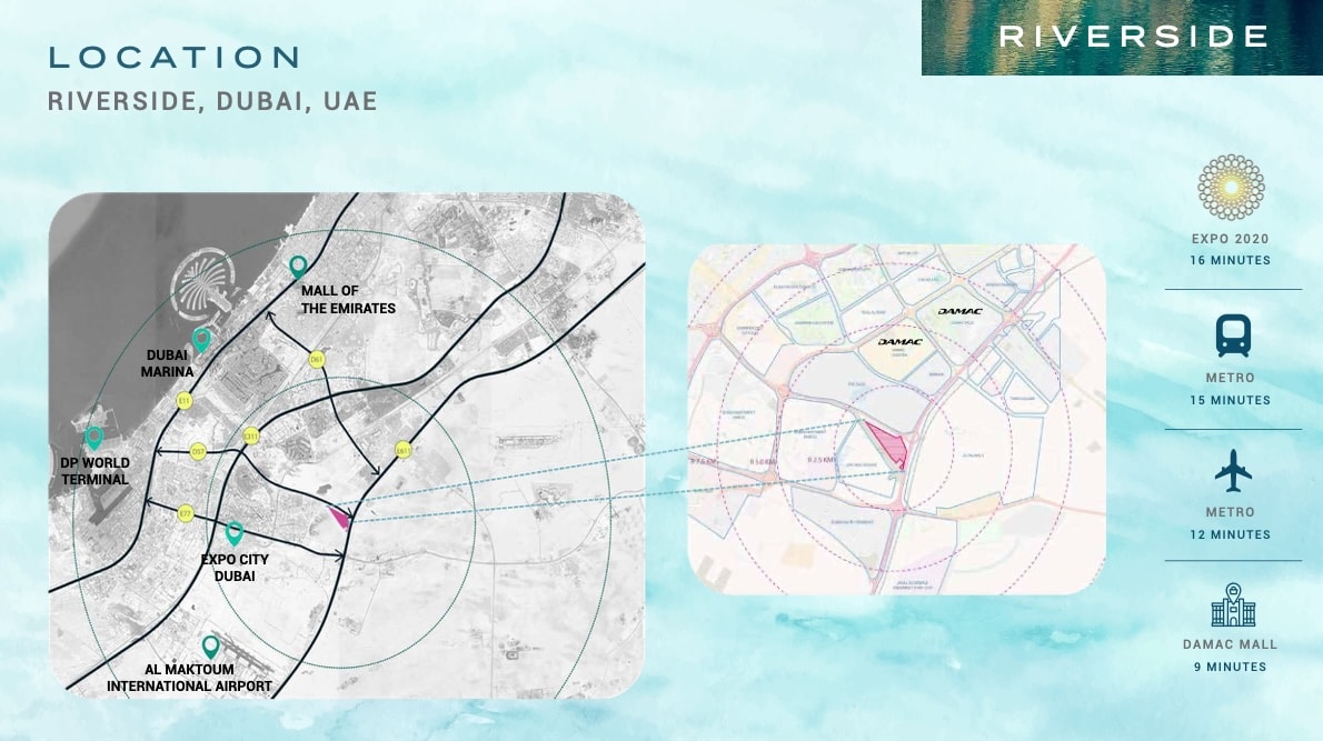 Damac-Riverside-Location-Map