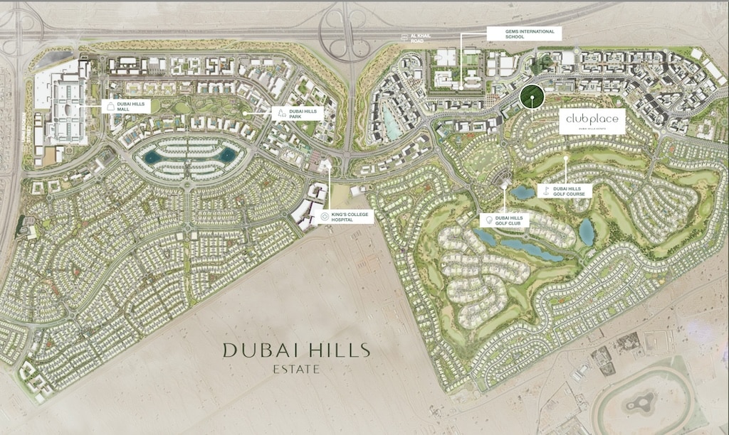Club-Place-Dubai-Hills-Location-Map