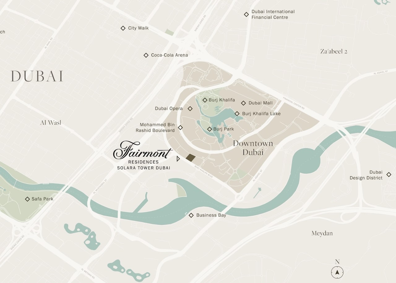 Fairmont-Residences-Solara-Tower-Location-Map