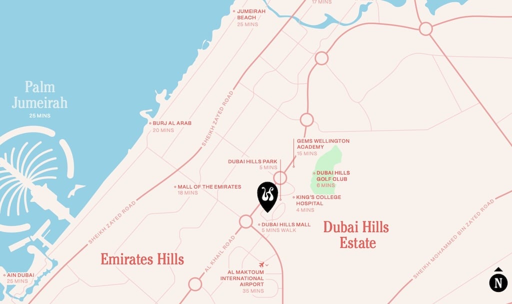 Hyde Residence Dubai Hills Location Map