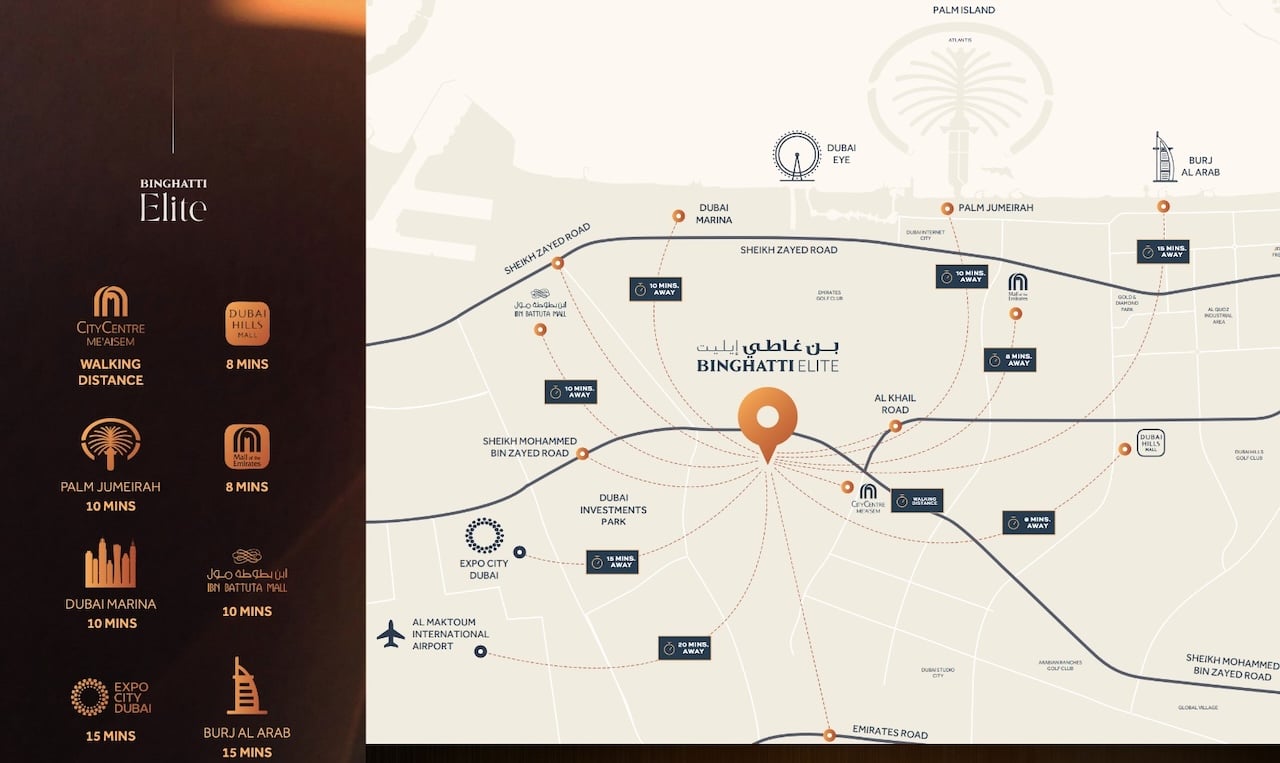 Binghatti-Elite-Location-Map