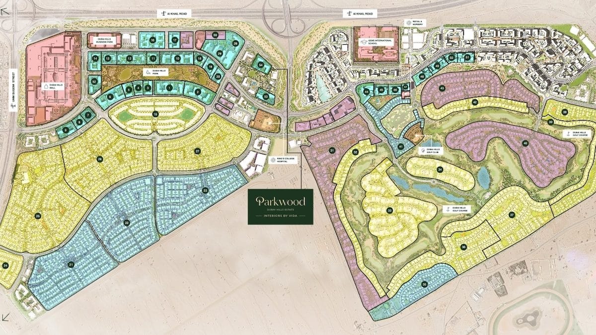 Parkwood at Dubai Hills Estate is perfectly positioned for those who want to stay connected to the city while enjoying a peaceful, green setting. Nestled between Al Khail Road and Umm Suqeim Street, it offers quick access to Downtown Dubai, Dubai Marina, and Dubai International Airport, making daily commutes and weekend outings effortless. With tree-lined streets, open parks, and a well-planned road network, getting around from Parkwood is easy, whether it’s a short drive to Dubai Hills Mall or a direct route to the city’s key business and leisure hubs. The location strikes the right balance between convenience and a relaxed, upscale lifestyle.
